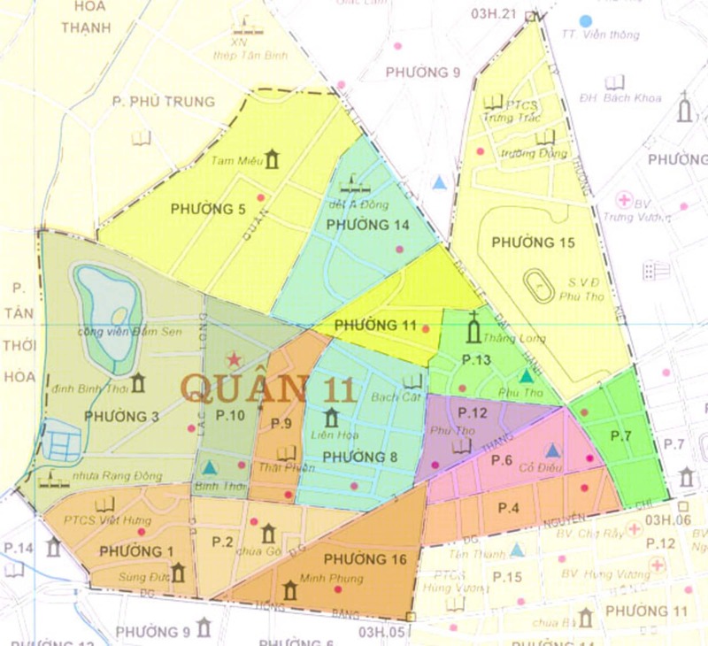 Bản đồ Quận 11