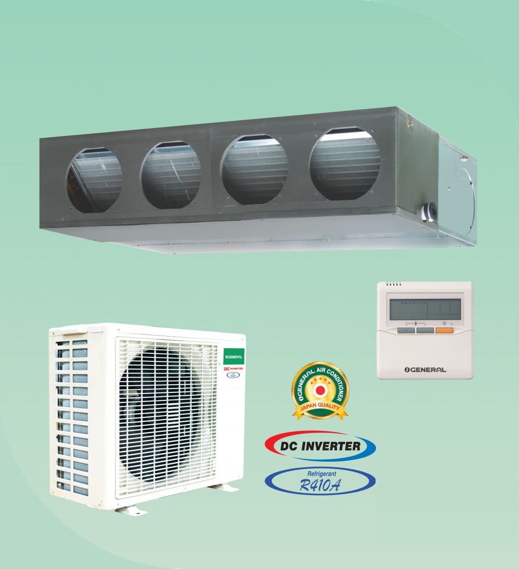 Tổng kho phân phối Điều Hòa Multi Nối Ống Gió General Inverter ARGG14LLLA 2 Chiều 14000Btu 2021 giá rẻ | Dienlanhquangminh