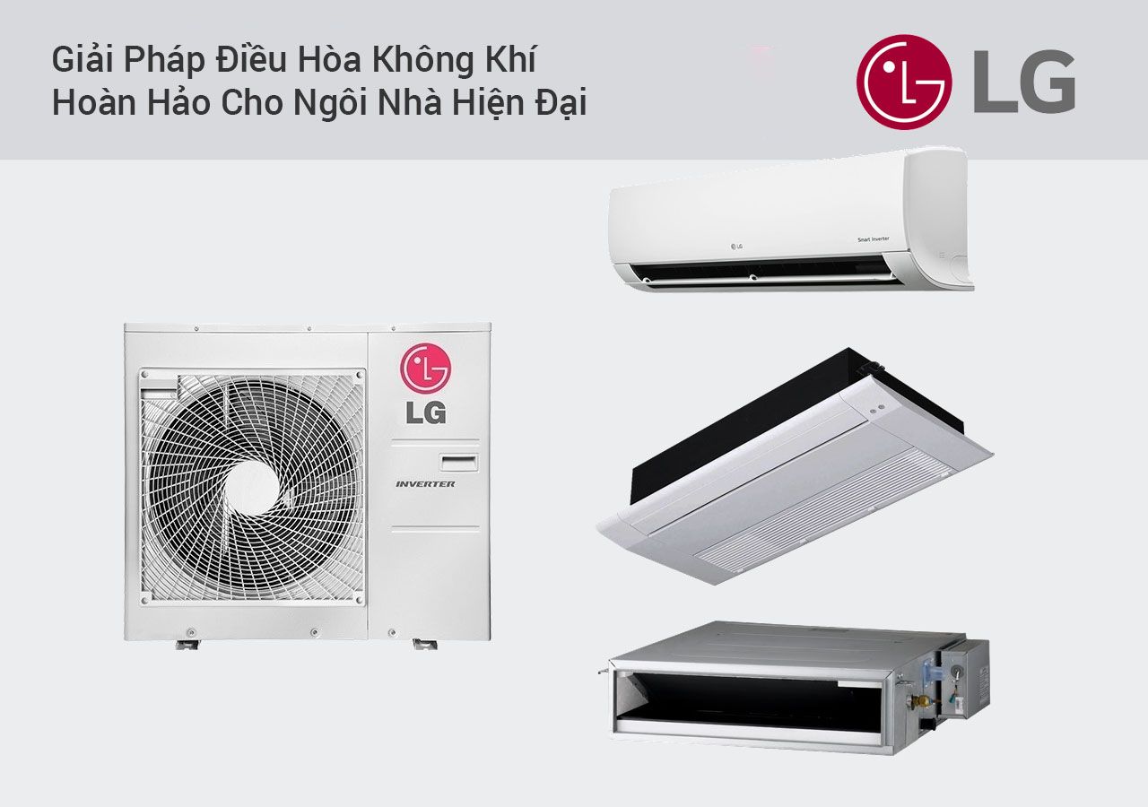 Dan lanh am tran noi ong gio multi LG (2.0Hp) AMNQ18GL2A0 inverter