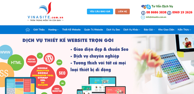 thiết kế web vinasite