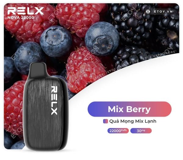 RELX Nova Mix Berry - Vape Pod dùng một lần 22000 nhát