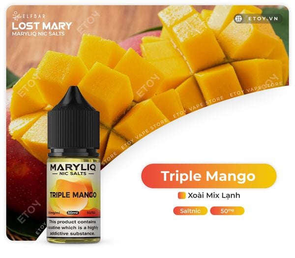 Tinh dầu xoài Lost Mary Maryliq Triple Salt 30ml - Real Vape Pod