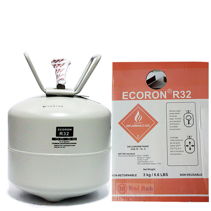 Gas lạnh R32 Ecoron Bình 3kg Trung Quốc