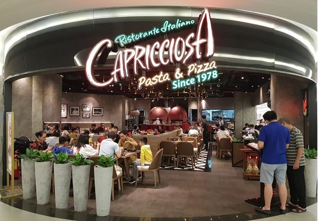 Capricciosa - thương hiệu pizza ngon tại TPHCM